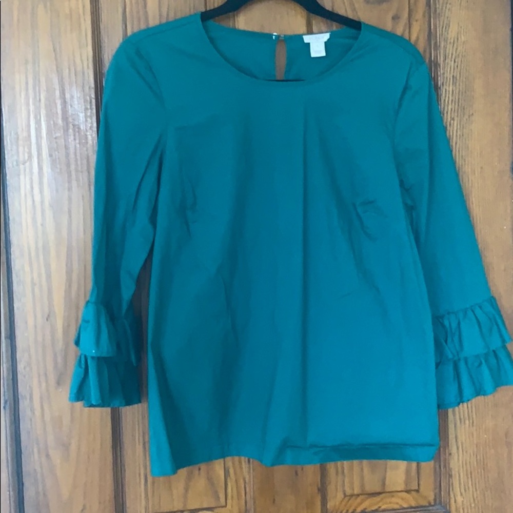 J. Crew Factory Women’s ruffle sleeve top